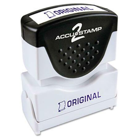 CONSOLIDATED STAMP MFG Accustamp2 Shutter Stamp with Anti Bacteria- Blue- ORIGINAL- 1.63 x .5 35572